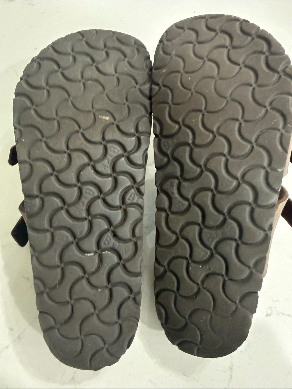 Birkenstock Mayari Birkibuc Brown Dual-Strap Sandals - Size 7
